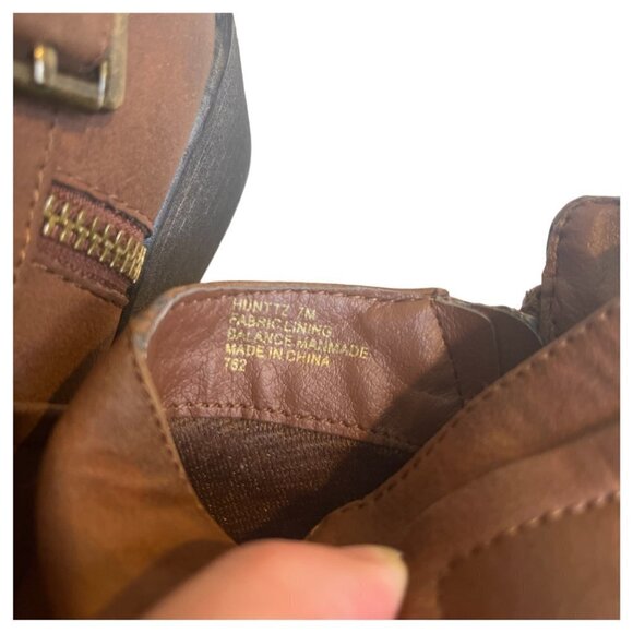 Madden Girl Women's Hunttz Boot Size 7M Ankle Bootie Stacked Heel Side Zip Brown - Picture 8 of 11